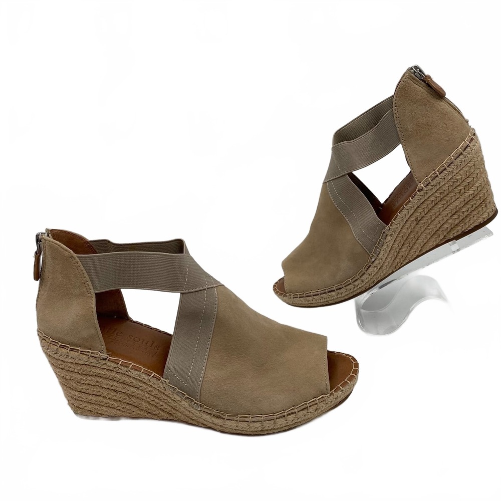 Gentle Souls Beige Wedges Espadrille | Womens 9.5